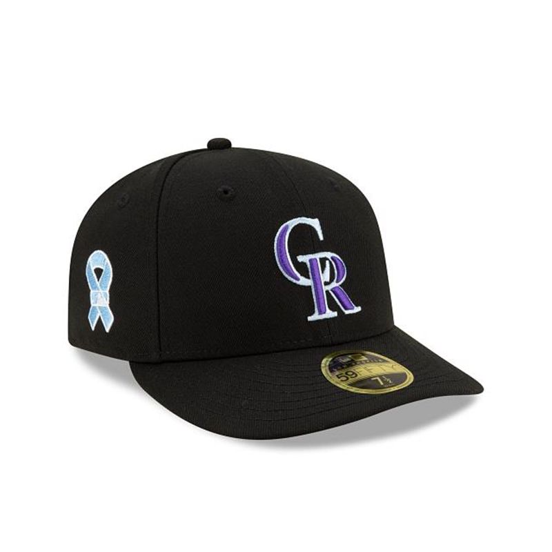 MLB Colorado Rockies Father's Day Low Profile 59Fifty Fitted (RGE0095) - Black New Era Caps